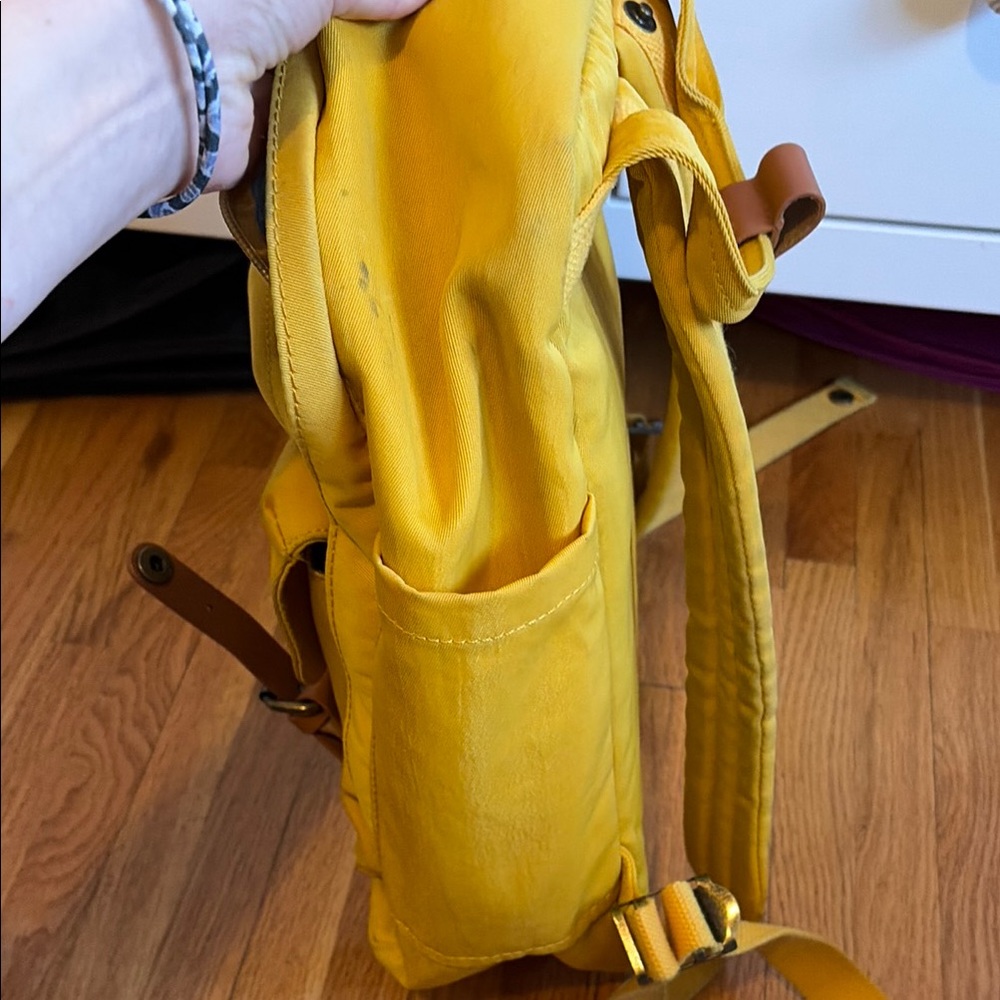 Doughnut Mustard Yellow Canvas Backpack - Picture 7 of 8
